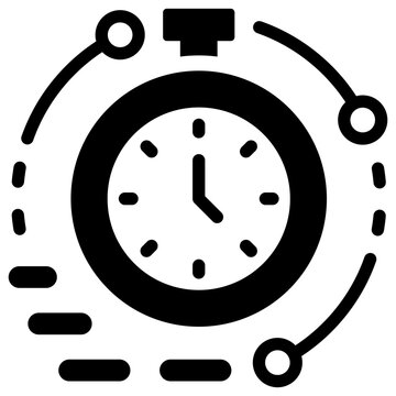 Illustration vector elements icon of Time Optimization