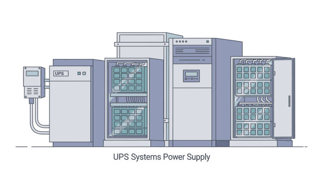 Industrial UPS systems power supply equipment.