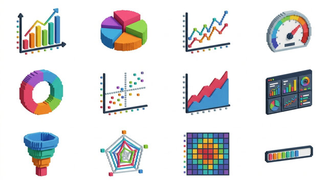 Collection of various data visualization charts and graphs.