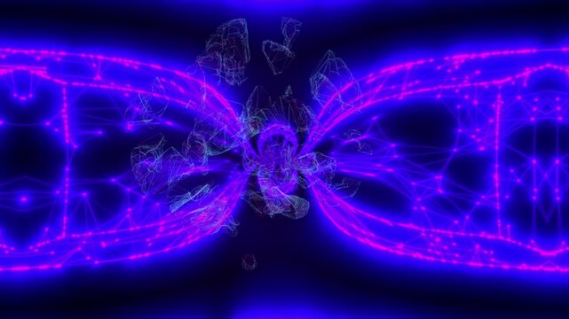 Human brain forming in a digital neural network