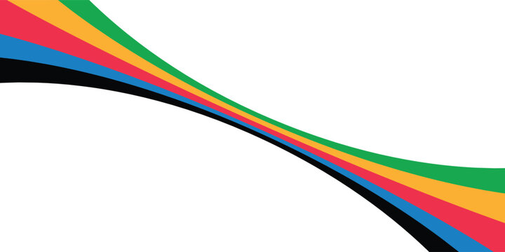 Five Lines Dynamic Design Colorful modern illustration