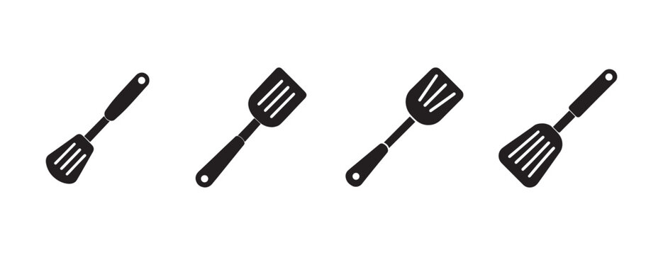 spatula icon silhouette vector isolated illustration design