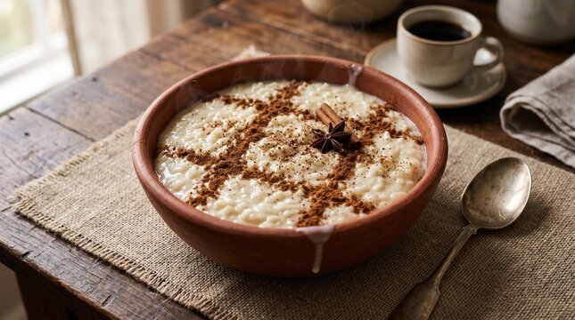 Traditional Brazilian Arroz Doce Sweet Rice Pudding