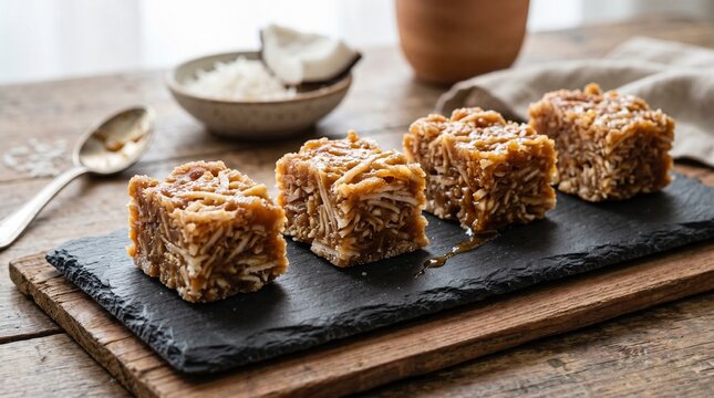 Traditional Brazilian Cocada Coconut Candy Cubes