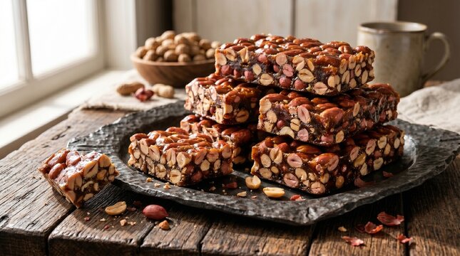 Traditional Brazilian Pe de Moleque Peanut Brittle Candy