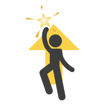 Vector illustration / icon of the concept "Level Up"