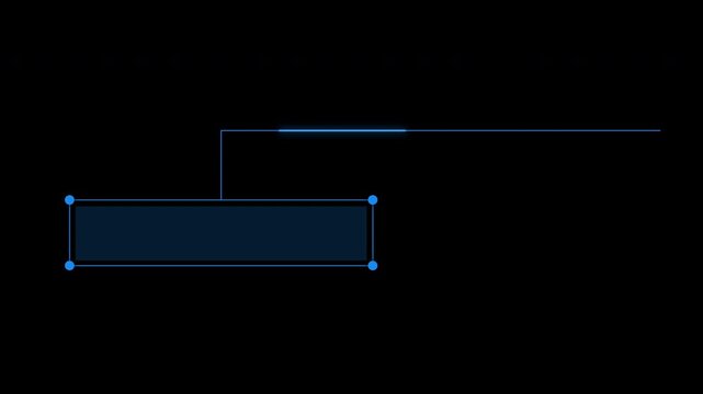 Blue HUD Digital Callout Frame for Tech Infographic Title Overlays