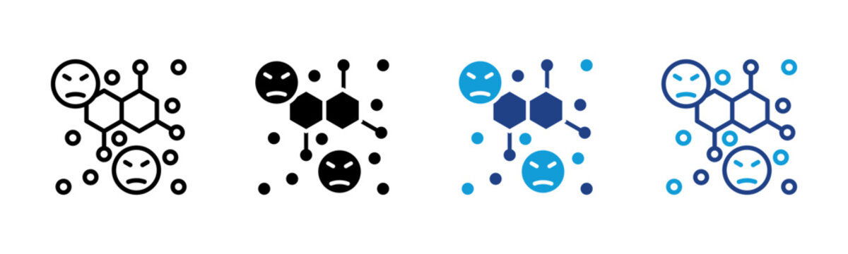 Cortisol Web icon with multiple style collection