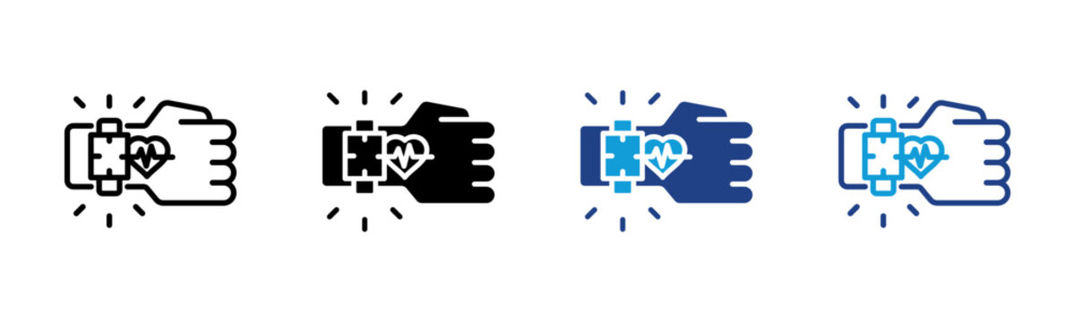 Wearable Device Web icon with multiple style collection