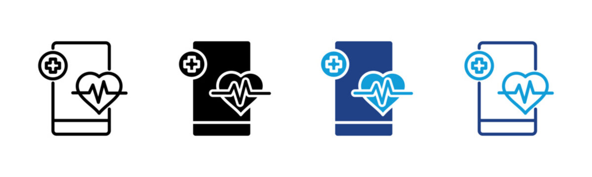 Cellular Health Web icon with multiple style collection