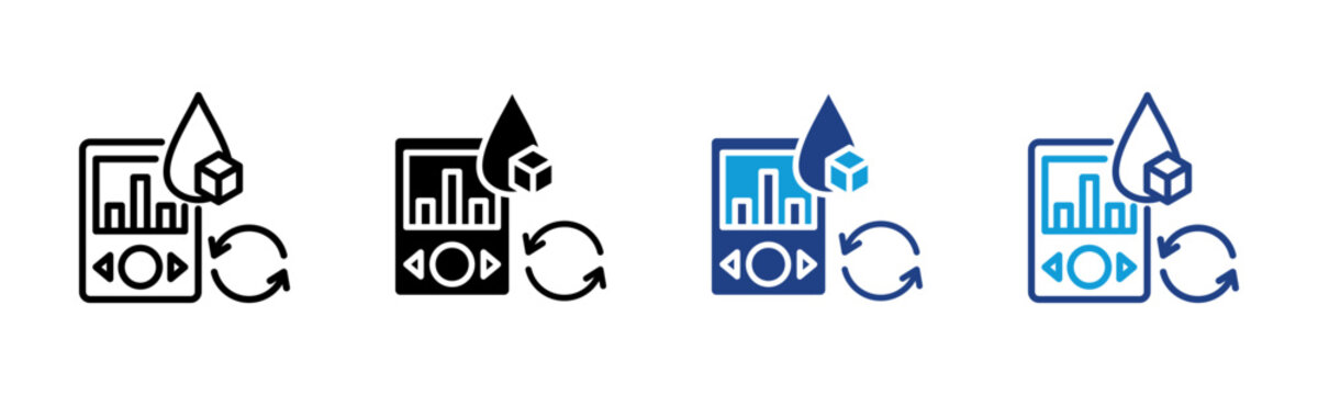 Continuous Glucose Web icon with multiple style collection