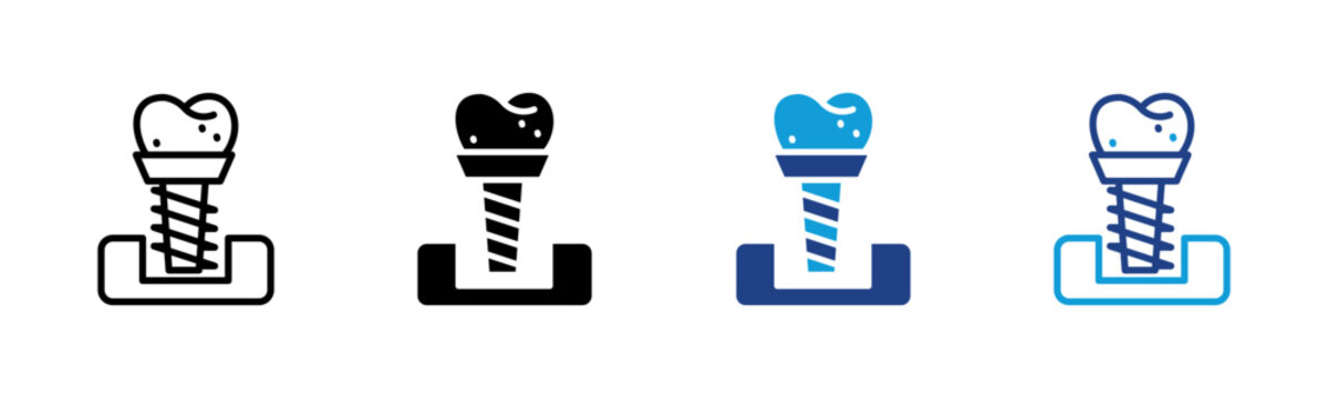 Smart Implant Web icon with multiple style collection