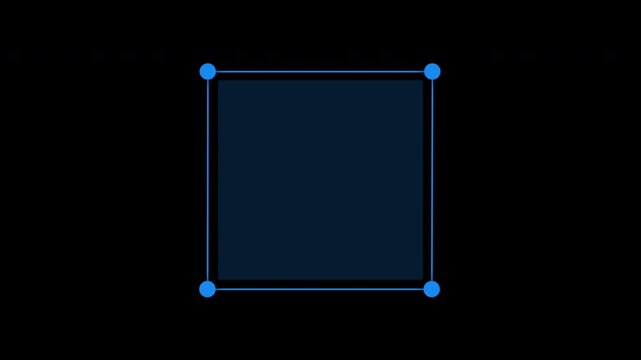Glowing Blue Digital HUD Frame Animation for Modern Tech Interface Overlays