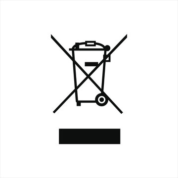 WEEE Symbol (Wheelie Bin) black vector