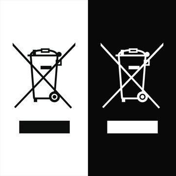 WEEE Symbol (Wheelie Bin) vector sign