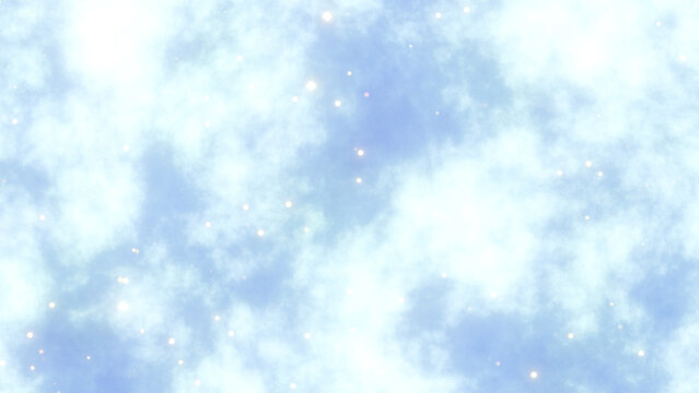 Fantasy Blue Nebula Space Background with Stars &ndash; Dreamy Cosmic Sky Texture