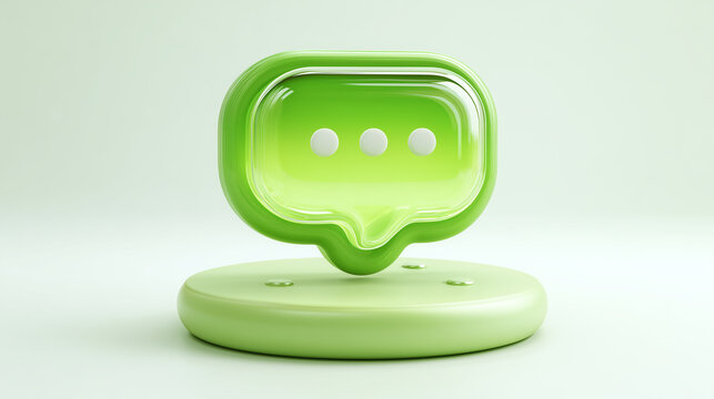 3d green button