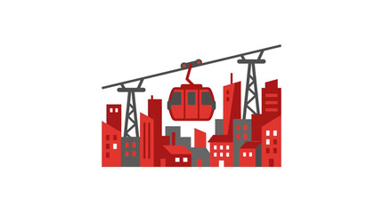 Cable Car Transport Urban Travel System. © Harunia