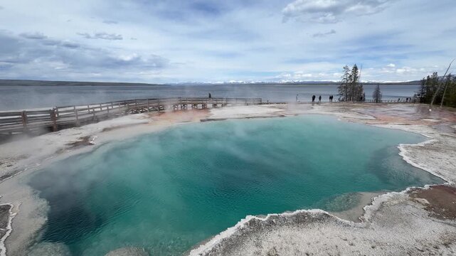 Black Pool, a hot spring in West Thumb Geyser Basin, Yellowstone