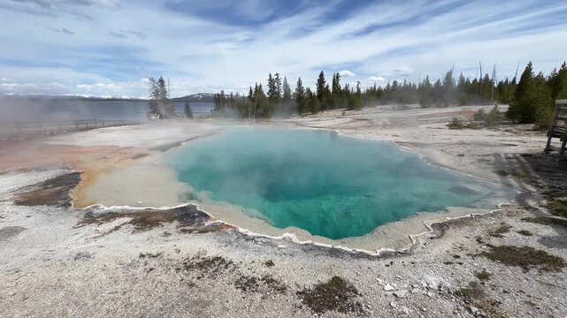 Black Pool, a hot spring in West Thumb Geyser Basin, Yellowstone