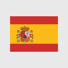 Obraz premium A red and yellow national flag featuring a coat of arms