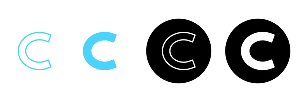 Copyright icon vector. copyright sign and symbol