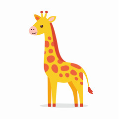 Obraz premium Cute cartoon giraffe illustration
