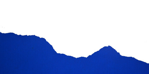 Torn blue paper with textured edges, isolated on transparent background. png concept © Rifaldi Riwansyah