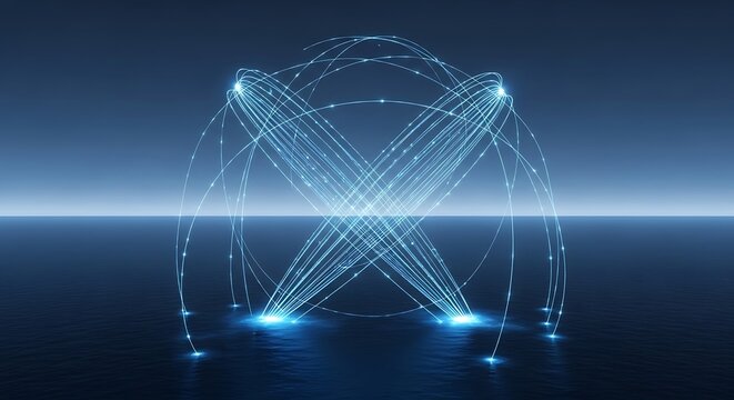 Futuristic Network Connections Global Technology.