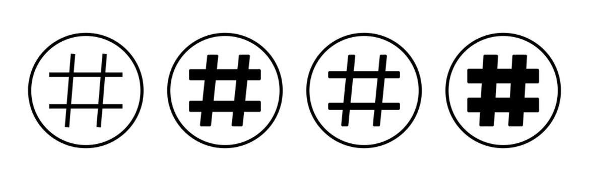 Hashtag icon vector illustration. hashtag sign and symbol