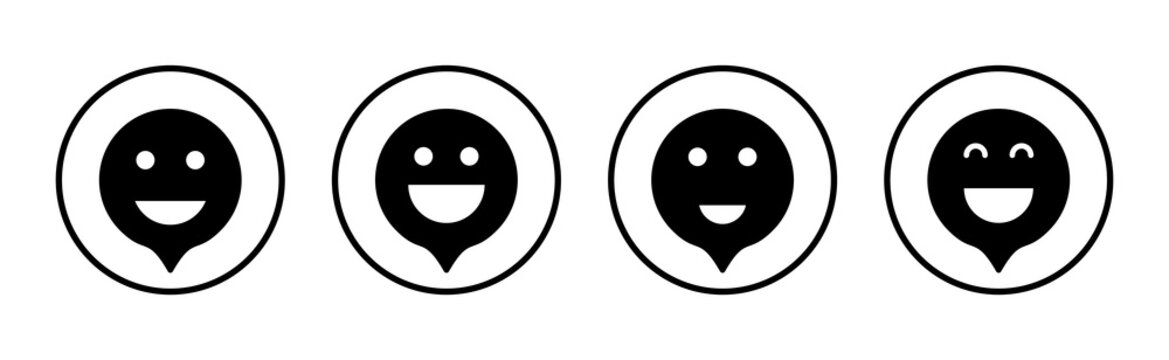 smile icon vector illustration. smile emoticon icon. feedback sign and symbol