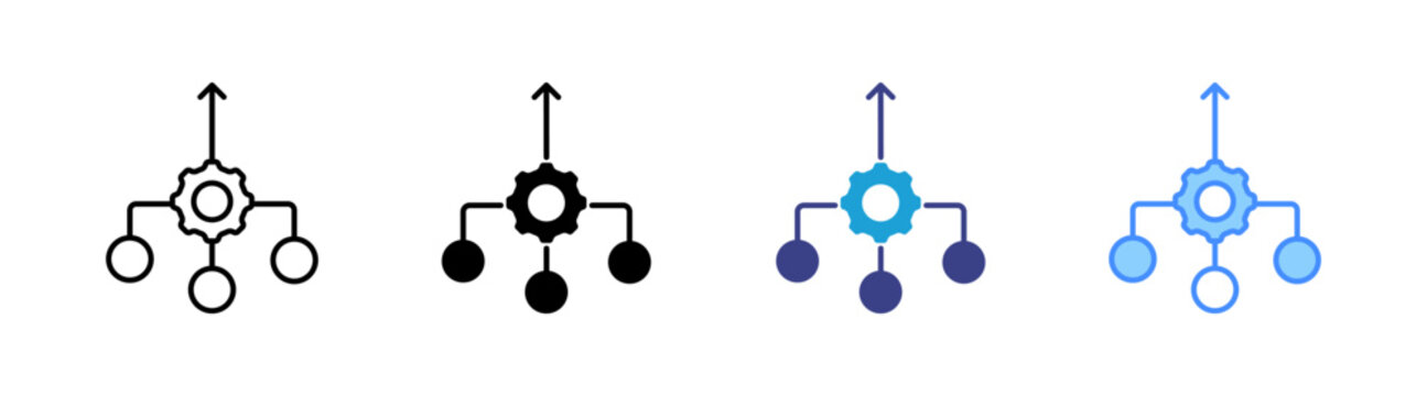 Consolidation  icon set multiple style collection