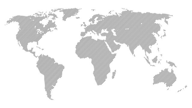 minimalist line stroke world map  . minimalist world map line stroke graphic for global business and international travel concept
