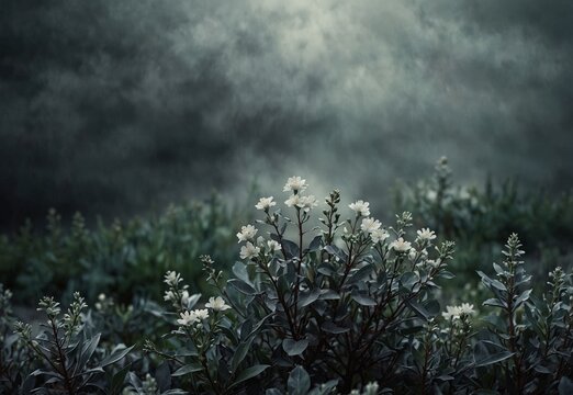 Stormy gray atmospheric background with layered soft-focus textures, faint shadow gradients, and a restrained light bloom creating a contemporary aesthetic.