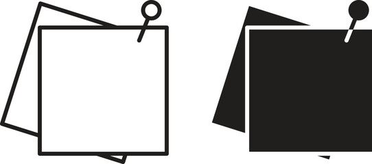 Sticky note icon design for signs, logo, apps or website © apon
