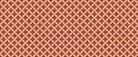 Batik Kawung Indonesia Pattern Seamless Classic Traditional vintage floral culture © dani