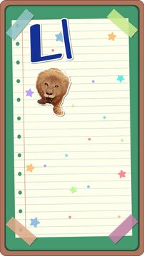 Educational Alphabet Animation for Letter L with Illustrated Vocabulary Words