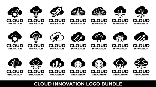 Cloud logos and brand icons.
