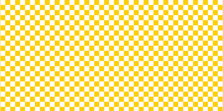 Classic yellow and white checkerboard seamless pattern background for tablecloth fabric texture or retro racing flag design.