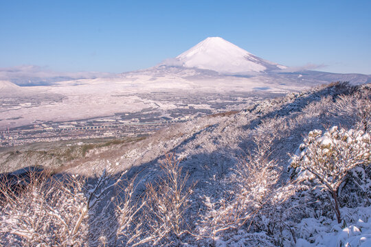 snow covered mountains