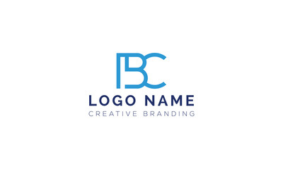 Fototapeta premium Minimalist letter ibc monogram logo design concept with monogram, alphabet