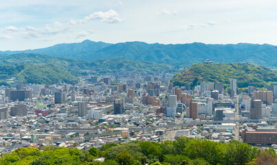 Obraz premium 愛媛県・松山市都市風景