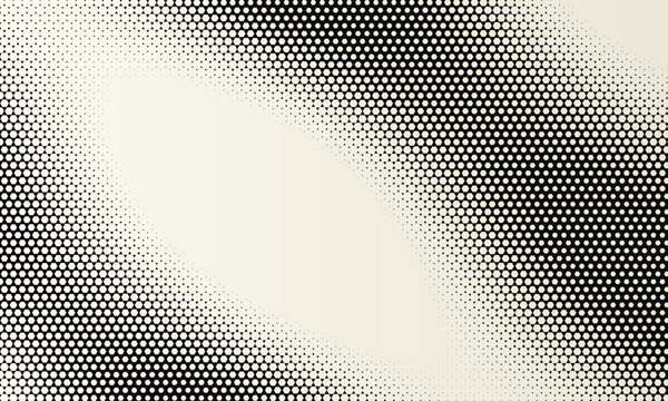 Triangular halftone pattern with gradient transition from black to white triangular pattern