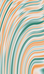 Abstract Retro Wavy Background with Teal and Orange Grainy Texture