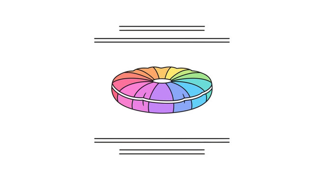 Colorful Color Wheel Chart with Rainbow Gradient, Graphic Design Tool