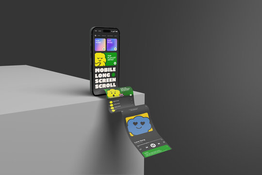 Iphone Compatible Scroll Mockup