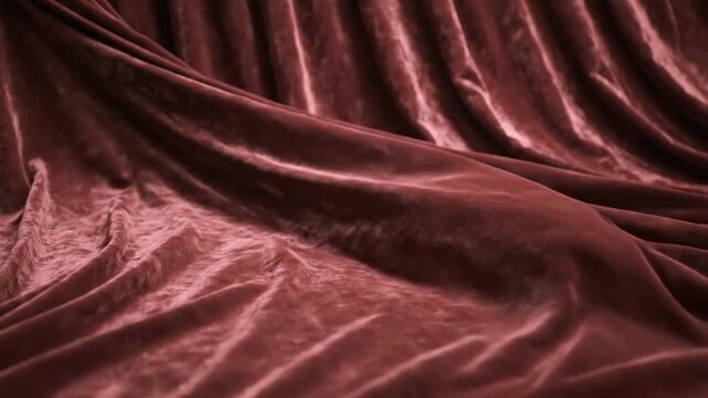 Luxurious Dusty Pink Velvet Fabric with Elegant Folds and Soft Texture
