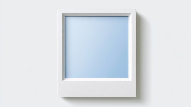 Polaroid frame mockup, realistic instant photo border isolated on clean white background, soft shadow, premium Adobe stock seller style