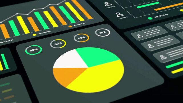 3D Business Pie Chart and Calculator on White Table Financial Data Analysis Growth Statistics Infographic Vector Illustration Design Concept for Market Reports and Presentations