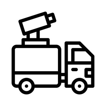 armored vehicle line icon